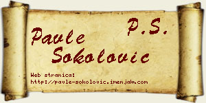 Pavle Sokolović vizit kartica